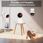 USB Rechargeable Interactive Laser Pointer - Automatic Cat Toys for Indoor Cats/Kittens/Dogs - 3 Sport Modes, Hang or Place, Holiday Gifts, Christmas Gifts