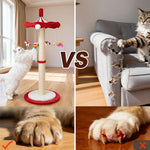 Large 39” Tall Carousel Cat Tree with Rotating Top & Hanging Toys - Multi-Level Cat Scratching Post Suitable for Indoor Cats, Adult Cats, Kittens, Space-Saving Vertical Climbing Tower for Modern Decor, Cat Furniture