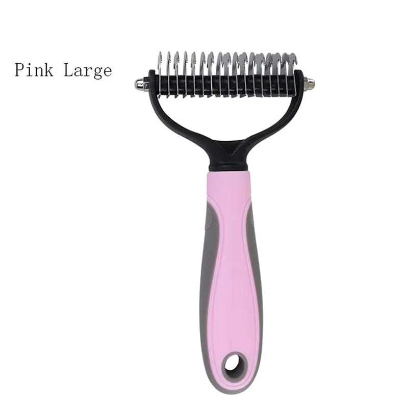 Professional Pet Cat Hair Removal Comb Brush Cat Dog Grooming Shedding Tools Double Sided Pet Grooming Comb for Pet Care