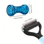 Professional Pet Cat Hair Removal Comb Brush Cat Dog Grooming Shedding Tools Double Sided Pet Grooming Comb for Pet Care