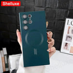 Luxury For Magsafe Magnetic Soft TPU Case Shelluxe For Samsung Galaxy S26 S25 EDGE S24 S23 S22 Ultra S21 Plus S20 FE Phone Cover