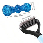 Professional Pet Cat Hair Removal Comb Brush Cat Dog Grooming Shedding Tools Double Sided Pet Grooming Comb for Pet Care