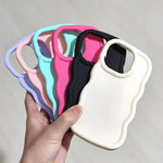 6 Pcs Wavy Edge Solid Color Soft Touch Shockproof Phone Cases, Minimalist Stylish Protective Covers Compatible with iPhone 12,13,14,15,16,17 Pro Max/Plus/Air