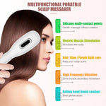 Electric Hair Growth Comb Oil Applicator Red Blue LED Vibration Head Massage Brush Comb EMS Stimulates Scalp Anti-Hair Loss