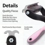 Professional Pet Cat Hair Removal Comb Brush Cat Dog Grooming Shedding Tools Double Sided Pet Grooming Comb for Pet Care