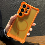 Fashion Matte Translucent Four Corners Shockproof Magnetic Phone Case for Samsung Galaxy S26 S24 S25 Ultra Plus Protection Cover