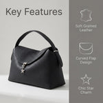 Luxury Soft Business Shoulder Bag, Featuring Adjustable Shoulder Strap, Detachable Waist Belt and Cotton Lining - Available in Dark Color Options