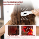 Electric Hair Growth Comb Oil Applicator Red Blue LED Vibration Head Massage Brush Comb EMS Stimulates Scalp Anti-Hair Loss