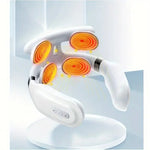 Portable 4D Electric Neck & Shoulder Massager USB Rechargeable Heating Hot Pressing Magnetic Pulse Neck Massage Instrument