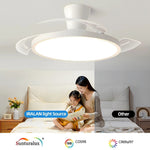 Jelena Invisible Fan Light with 3 Retractable Blades Bedroom Living Room