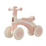 Anti-Tip Baby Balance Bike Ages 1-3 4-Wheel Silent Glider Walker Toy