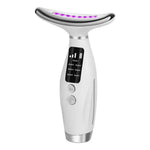 Neck Face Lifting Massager 7 Colors Light LED Photon Therapy Skin Tighten Wrinkle Remove Heating Vibration Massage Beauty Device