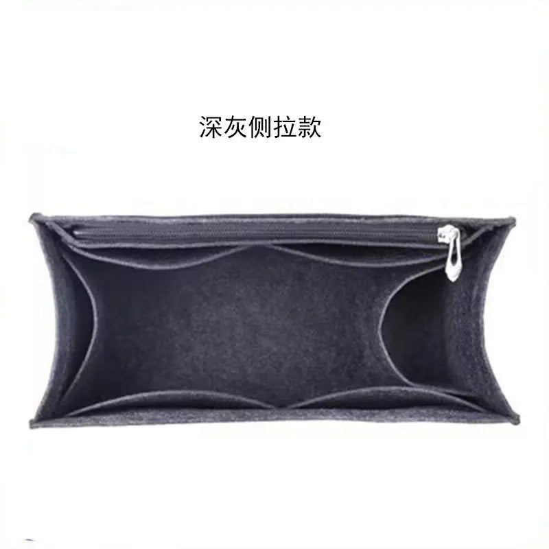 Felt Purse Organizer Insert Fits Book Tote Bag Large Medium Handbag Shaper Liner Multi Pockets Zipper Storage Makeup Accessories