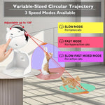 USB Rechargeable Interactive Laser Pointer - Automatic Cat Toys for Indoor Cats/Kittens/Dogs - 3 Sport Modes, Hang or Place, Holiday Gifts, Christmas Gifts
