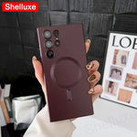 Luxury For Magsafe Magnetic Soft TPU Case Shelluxe For Samsung Galaxy S26 S25 EDGE S24 S23 S22 Ultra S21 Plus S20 FE Phone Cover