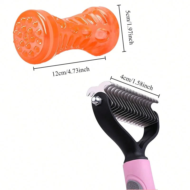 Professional Pet Cat Hair Removal Comb Brush Cat Dog Grooming Shedding Tools Double Sided Pet Grooming Comb for Pet Care
