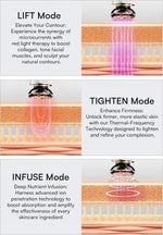 Three in one red light facial and neck beauty device, a skincare tool that eliminates skin swelling and tightens the skin