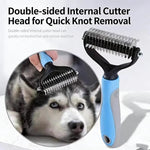 Professional Pet Cat Hair Removal Comb Brush Cat Dog Grooming Shedding Tools Double Sided Pet Grooming Comb for Pet Care