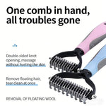 Professional Pet Cat Hair Removal Comb Brush Cat Dog Grooming Shedding Tools Double Sided Pet Grooming Comb for Pet Care