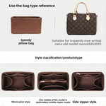 Organisateur de Sac Felt Purse Insert Organizer for Luxury Handbag Speedy 25 30 35 Makeup Bag Shaper Liner Travel Inner Pouch