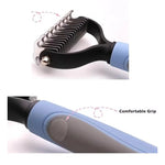 Professional Pet Cat Hair Removal Comb Brush Cat Dog Grooming Shedding Tools Double Sided Pet Grooming Comb for Pet Care