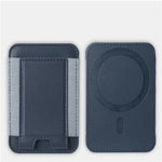 For Magsafe Card Holder Wallet Elastic Leather Pattern Case For iPhone 16 15 12 13 14 17Pro Max S25 Ultra Magnet Phone Bag Cover
